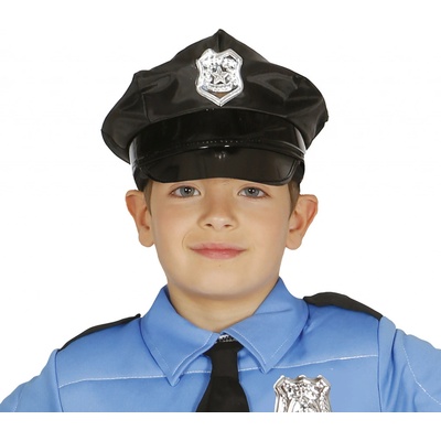 policajná čiapka s odznakom