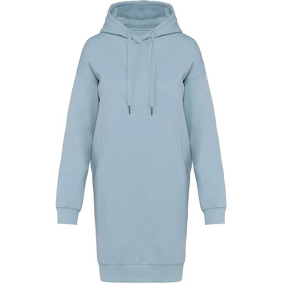 Native Spirit Dámské eco mikinové šaty s kapucí Friendly Aquamarine