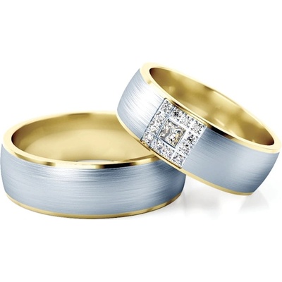 SAVICKI Сватбени халки: двуцветно злато, кръгли. 6.6 мм