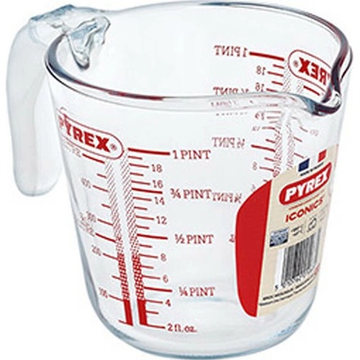 Skleněná odměrka s nálevkou PYREX 500ml