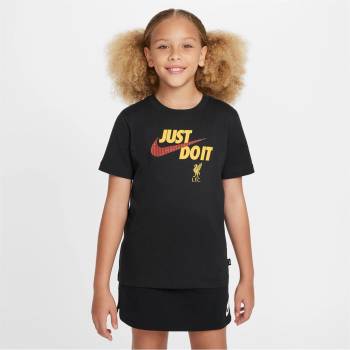 Nike Юношеска футболна фланелка Nike Liverpool Football T-Shirt Juniors - Black