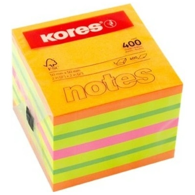 Kores Neonové bločky CUBO Summer 400 lístků 50x50mm, mix barev (48460) – Zbozi.Blesk.cz