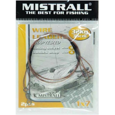 Mistrall Ocelové lanko Power 1x7 35cm 32kg 2ks