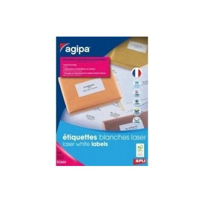 Etikety laser 52,5x29,7mm Agipa A4 100 hárkov