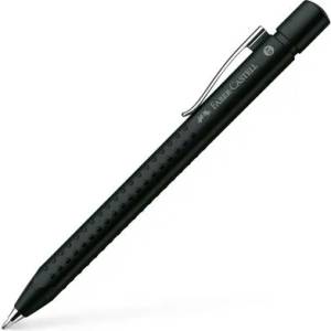 Faber-Castell Химикалка, 0, 35 мм, с бутон, черен металик, FABER-CASTELL "Grip-2011", синя 144187 (144187)