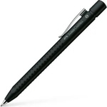 Faber-Castell Химикалка, 0, 35 мм, с бутон, черен металик, FABER-CASTELL "Grip-2011", синя 144187 (144187)