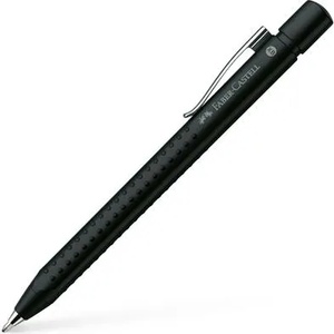 Faber-Castell Химикалка, 0, 35 мм, с бутон, черен металик, FABER-CASTELL "Grip-2011", синя 144187 (144187)