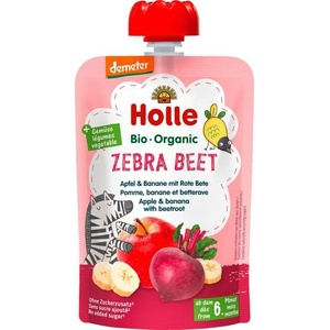 Holle Био пауч Holle - Ябълка, банан и цвекло, 100 g (BB210614) - ozone