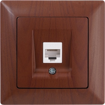 Günsan Visage КОМПЮТЪРЕН КОНТАКТ rj45 ТЪМ. МАХАГОН (m042002)