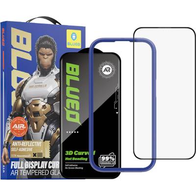 Blueo Протектор за iPhone 16 Pro - 3D Full Display Curved Edge AR стъкло - черен