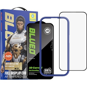 Blueo Протектор за iPhone 16 Pro - 3D Full Display Curved Edge AR стъкло - черен