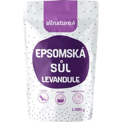 Allnature epsomská soľ Levandule 1000 g