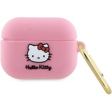 Hello Kitty Liquid Silicone 3D Kitty Head Logo Pouzdro pro AirPods Pro HKAP3DKHSP