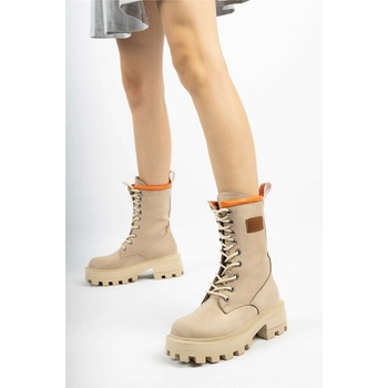 Johns Athletic Дамски боти с връзки em2391 - Бежови #360823 (360823_Бежов)