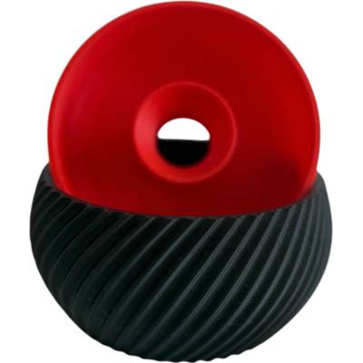 HUKA SpiroDuo, Designová miska na pistácie červeno černá 15 cm