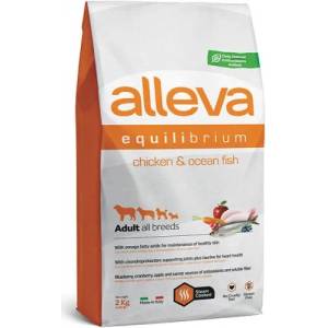 DIUSAPET ALLEVA® Equilibrium All Day Maintenance Chicken & Ocean Fish All Breeds - пълноценна храна за пораснали кучета от всички породи, над една година, Италия - 12 кг 3049