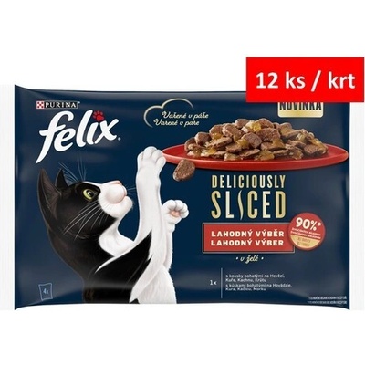 Felix Deliciously sliced Farm hovädzie kura kachna morka 4 x 80 g