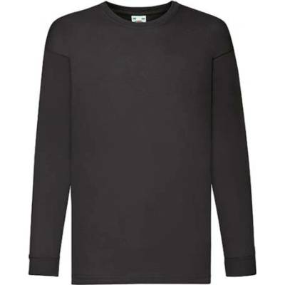 Fruit of the Loom Dětské triko s dlouhým rukávem 61-007-0 Black