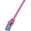 LogiLink Пач кабел PrimeLine, Cat. 6A, S/FTP, розов, 1 м