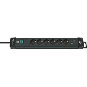 brennenstuhl Premium-Line 6 Plug + 2 USB 3 m Switch (1951160602)