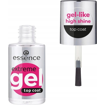Essence Extreme Gel gélový vrchný lak na nechty 01 Gloss to Glow 8 ml