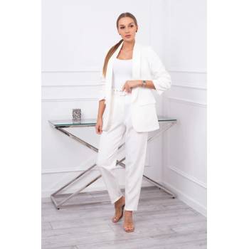 Fashionweek talianska súprava elegantného saka s nohavicami K80172B biela