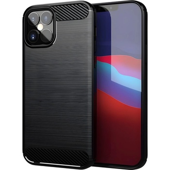 Apple Carbon Shield TPU калъф за Apple iPhone 12 Mini - Черен KP9418