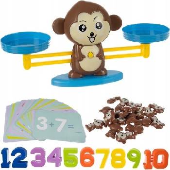 Vzdělávací hra opice balanční škála