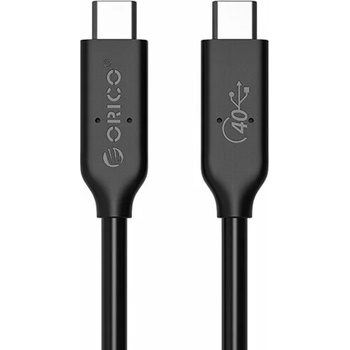 ORICO Кабел Orico U4C03-BK, от USB C 4.0(м) към USB C 4.0(м), 0.3m, 100W, черен, 8K@ 60Hz/4K@120Hz, 40 Gb/s (U4C03-BK)