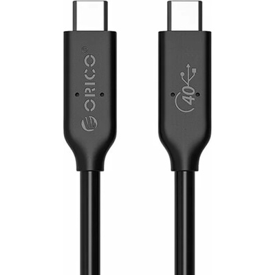 ORICO Кабел Orico U4C03-BK, от USB C 4.0(м) към USB C 4.0(м), 0.3m, 100W, черен, 8K@ 60Hz/4K@120Hz, 40 Gb/s (U4C03-BK)