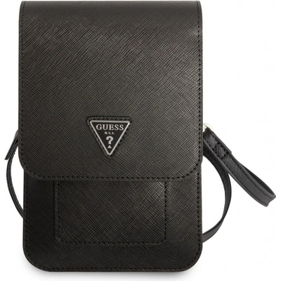Pouzdro Guess PU Saffiano Triangle Logo Phone Bag černé