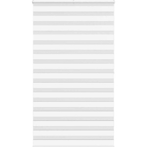 vidaXL Зеброва щора бял 120x200 см ширина на плата 115, 9 см полиестер (4014785)