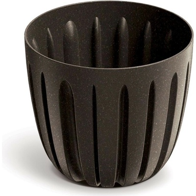 Prosperplast Plastový kvetináč WARIOS ECO WOOD kávový matný, 13,8 cm