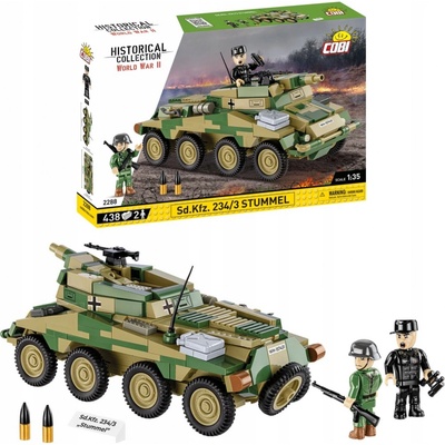 COBI 2288 World War II Nemecké pancierové vozidlo Sd.Kfz. 234/3 Stummel 1:35