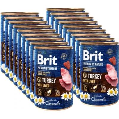 Brit Premium by Nature Junior Пуйка с черен дроб 24x400г