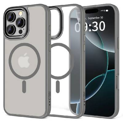 Кейс с MagSafe за iPhone 16 Pro Max от Tech-Protect MagEdge - Titanium / Gunmetal (5906302372331)
