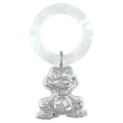 INFINITYSILVER Stříbrné chrastítko kroužek s žábou