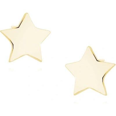 Lunica stříbrné náušnice zlaTÁ HVĚZDA 0114