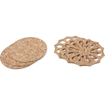 MAKRO - Podložka korok Slza 3ks kruh a 3ks slza 16 x 2 cm