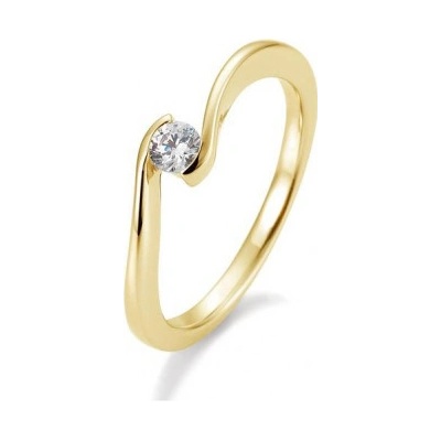 Sofia Diamonds prsteň zo žltého zlata s diamantom BE41 85941 Y
