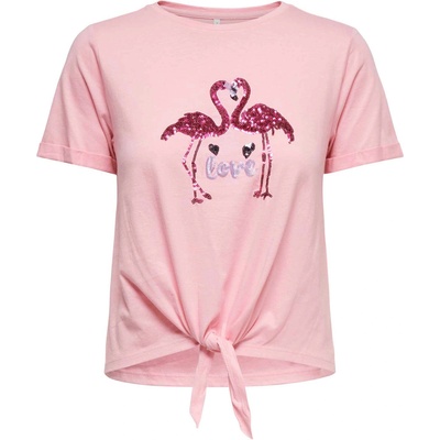 ONLY Тениска onldora s/s knot fold-up top jrs