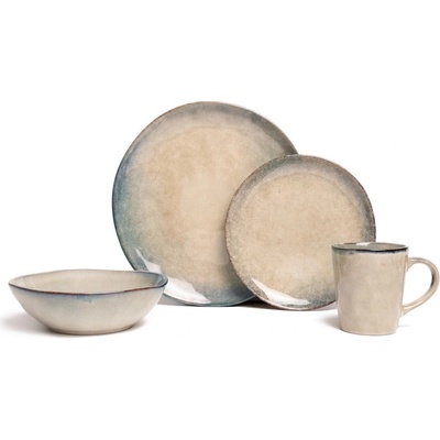 Bonami Béžová kameninová jedálenská súprava Glosia Selection 16 ks