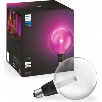 HUE Lightguide LED žárovka E27 G125 6,8W 500lm 2000-6500K RGB CRI80 IP20, stmívatelná