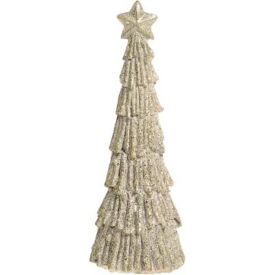 Chic Antique Třpytivý dekorační vánoční stromek Tree Verte - Ø 6*17 cm - Chic Antique