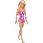 Barbie Mattel Barbie кукла плаж - Блондинка в тъмно розов бански (DWK00) (93456)