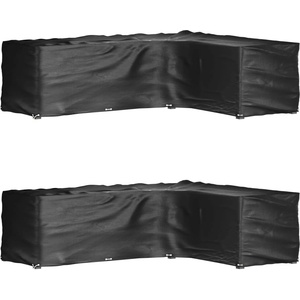 vidaXL Покривала за ъглови градински мебели 2 бр 16 капси 260x210x80см (3155380)