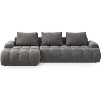 Cosmopolitan Design Сив кадифен сгъваем/с място за съхранение ъглов диван (ляв ъгъл) Linz - Cosmopolitan Design (COS_LCF_120_F1_LINZ5)