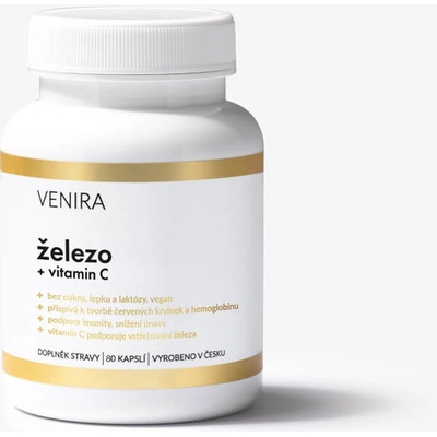 Venira železo + vitamin C 80 kapslí – Hledejceny.cz
