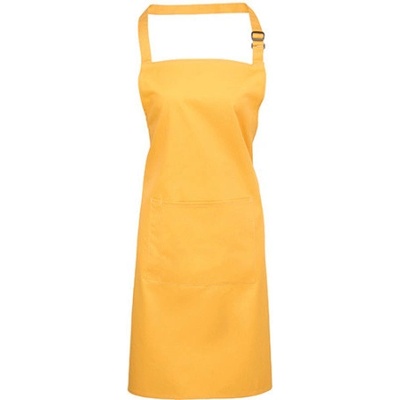 Premier Workwear Pracovní zástěra za krk s kapsou PR154 Sunflower Pantone 136c 72x86cm