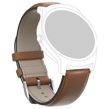 TicWatch Leather Watch Strap BR / náhradní řemínek / kožený / hnědá TWLBR